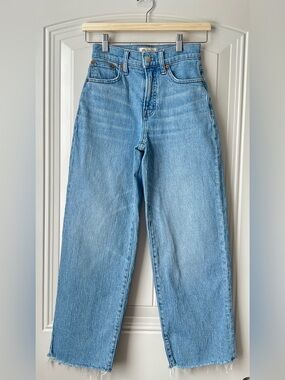 Madewell Perfect Vintage Wide Leg Crop Jeans - Light Blue, size 23